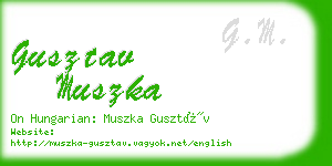 gusztav muszka business card